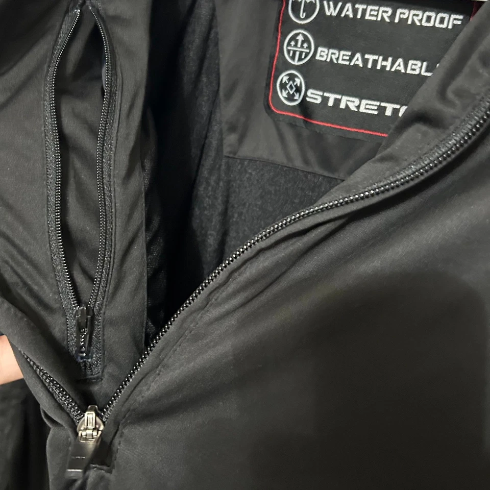 Sun Mountain Men's Rainflex LT Jacket L Black Waterproof Breathable Golf 1/4 Zip - Image 4 of 4