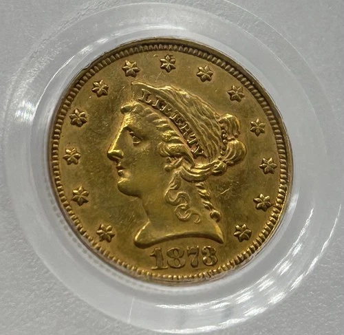 1873 Closed 3 $2.5 Liberty Gold Quarter Eagle - PCGS XF45 OGH - Low 55k Mintage!