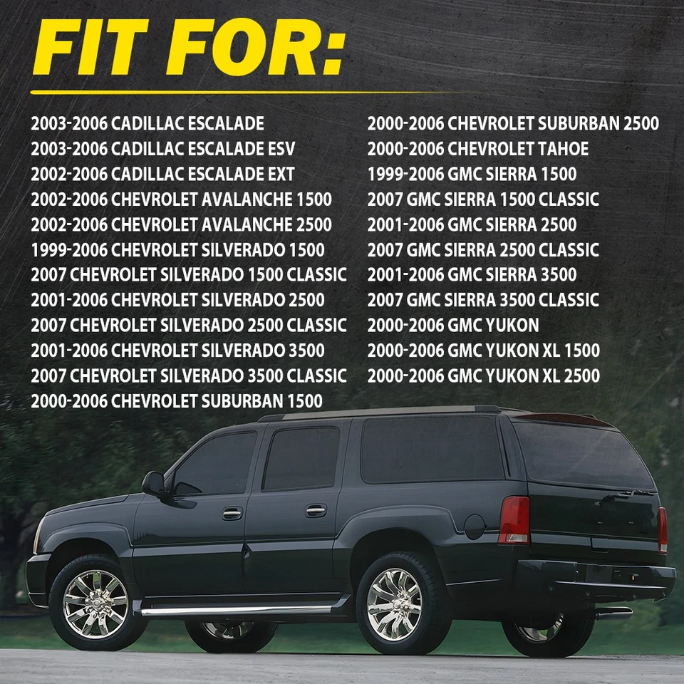 НОВЫЕ внешние дверные ручки набор из 4 хромированных без замочной скважины для 99-06 Silverado Sierra EXD - Изображение 2 из 4