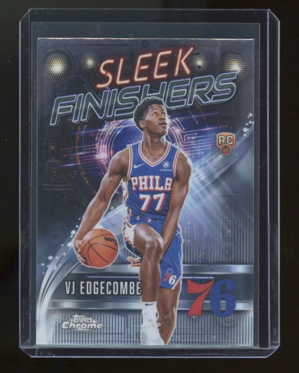 VJ Edgecombe 2025-26 Topps Chrome Sleek Finishers Rookie Card #SF-23