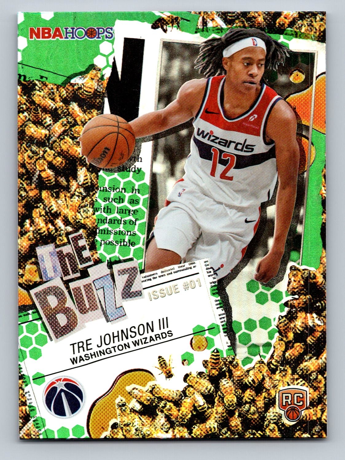 2025-26 Hoops #TB-6 Tre Johnson III The Buzz Green Hoops