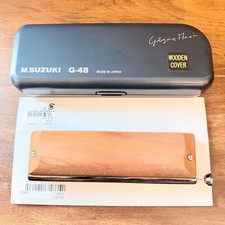 SUZUKI G-48W Chromatic Harmonica Gregoire Maret Signature Wooden cover w/Case JP