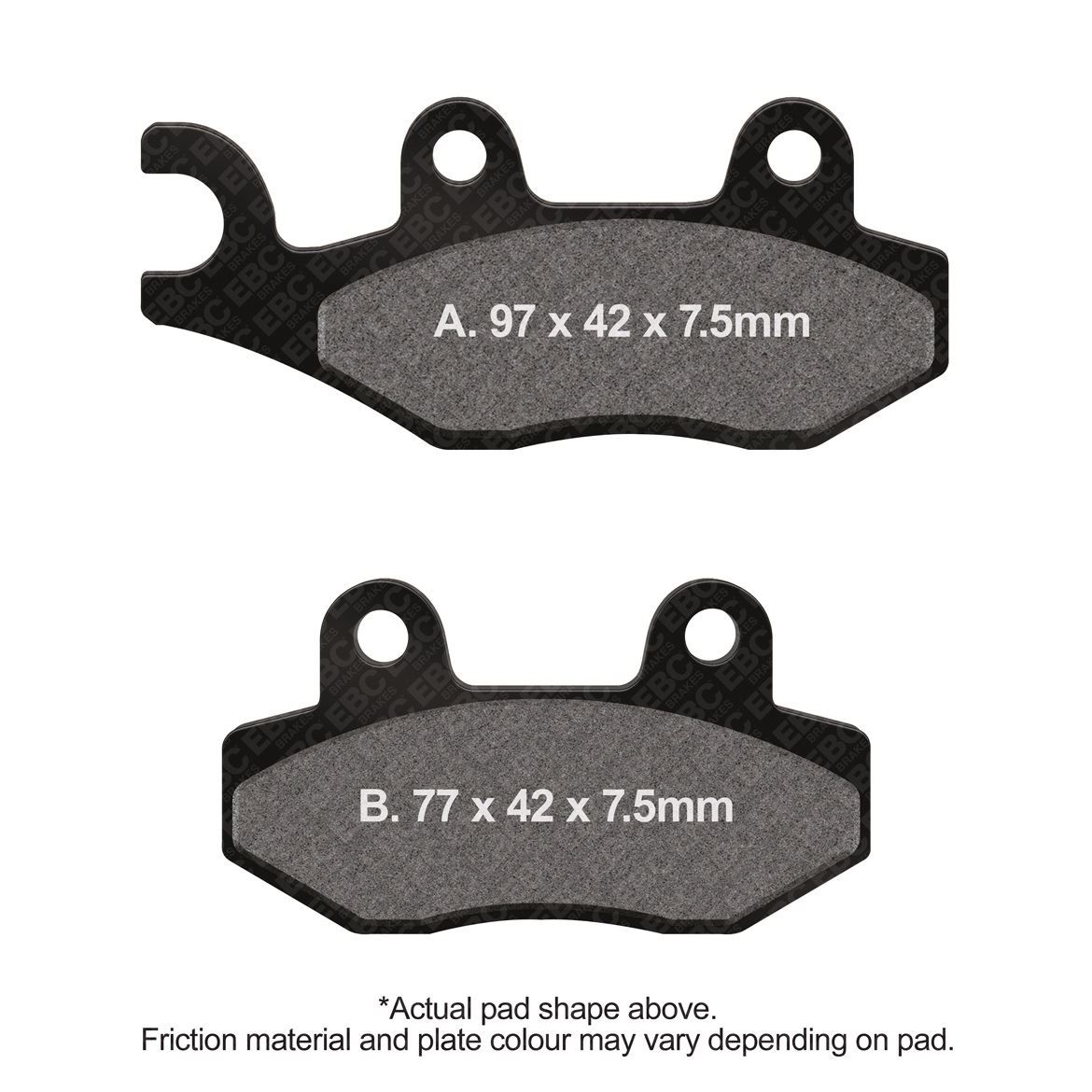 EBC R Brake Pads Front Right for Kawasaki KVF 750 Brute Force 4x4i Camo 2012-21