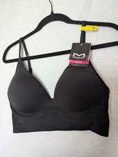 Maidenform Convertible Lift Size Medium Longline Bralette Black NWT