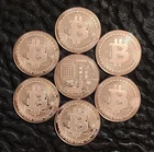 BITCOIN Lot of 7 x 1oz .999 Fine Copper Crypto Currency  End Times Trump