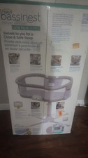 HALO BassiNest Luxe Plus Series Swivel Bassinet Gray Mesh Walls Portable