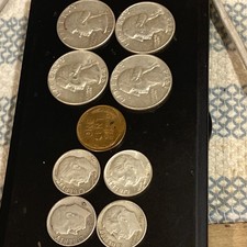 Old U.S. Estate Coin Lots - Rare US Coins - 8 Silver Coins  Wheat Penny