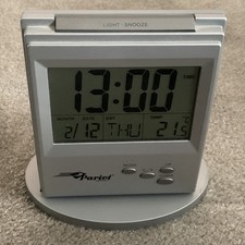 Calendario digitale LCD nero da scrivania temperatura sveglia viaggio snooze clock