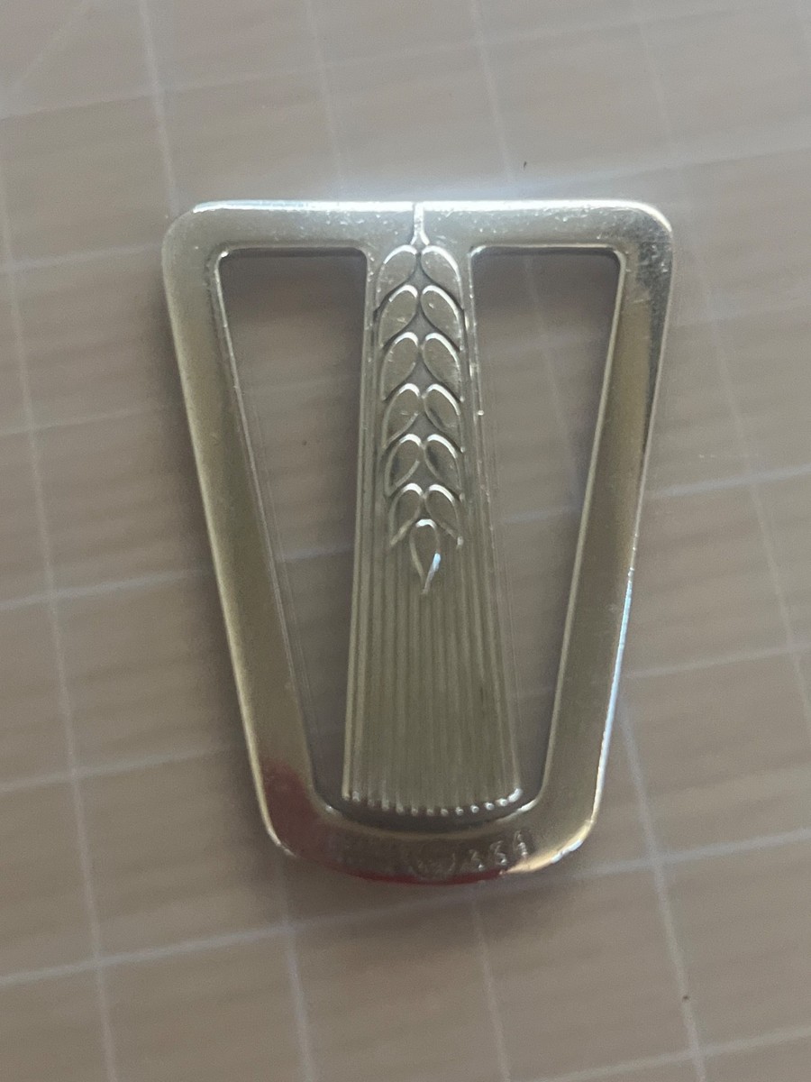 Georg Jensen Sterling Silver Money Clip #334 Wheat Motif Arno Malinowski design View 3