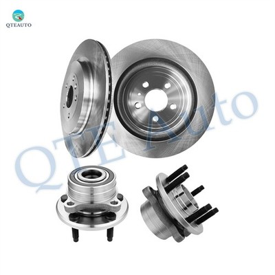 Set 4 Rear 345mm Brake Disc Rotors-Wheel Hub Bearing For 2013-2019 Ford Explorer