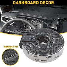 2M PU Leather White Dashboard Decor Line Strip Sticker Moulding Trim Accessories