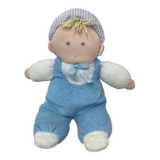 Vintage Eden Blond Blue Boy Terry Cloth Stuffed Plush First Baby Doll Toy 10