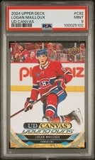 2024-25 UD Series 1 Young Guns Canvas Logan Mailloux RC #C92 - MONTREAL PSA 9