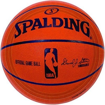 Spalding Basketball Runde Teller, Papier, 7 Zoll, 18er Pack, für Sport, Tailgating