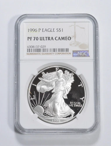 PF70 1996 PROOF American Silver Eagle $1 NGC PR Ucam *6801