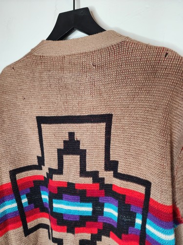 Cárdigan Navajo Azteca De Colección Pendleton Alta Calidad Western Wear Lana Talla L Años 70/80 - Imagen 6 de 9