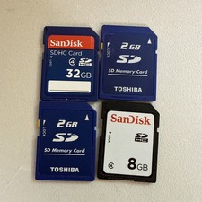 Lot of 4 SD Cards - 2gb 8gb & 32gb - SanDisk ...