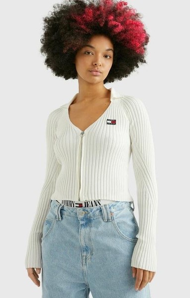 Women Tommy Jeans Sweater Green Knit 38 / M