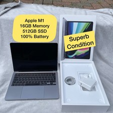 MacBook Pro 13 Inch   M1 - 16Gb Memory - 512Gb Ssd - 100% Battery   Grade A 