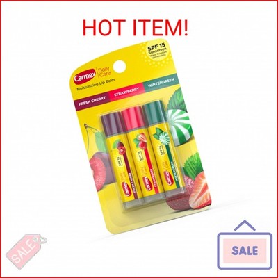 Carmex Daily Care Moisturizing Lip Balm Pack, Lip Balm With Sunscreen in Fresh C