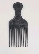 Vintage Goody Plastic Textured Reptile Snake Skin Print Hair Pick Comb Lift USA