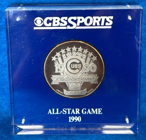 1990 Chicago Cubs All-Star Game 1 Oz .999 Silver Proof Round #5691