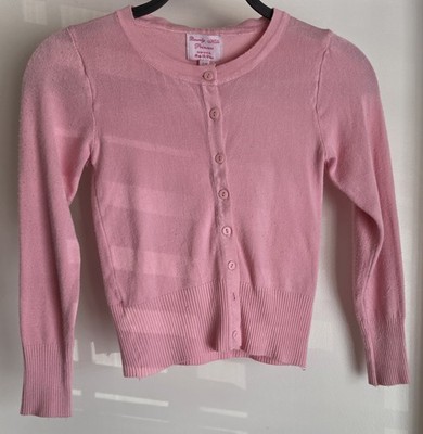 Beverly Hills Princess Girls Cardigan Size 7/8 Pink Long Sleeve Sweater Top
