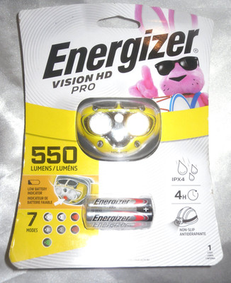 ENERGIZER VISION HD PRO 550 LUMEN HEADLAMP(NEW WITH BATTERIES)
