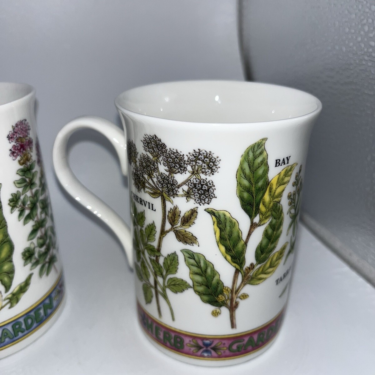 3 Crown Trent Fine Bone China Herb Garden Mugs Made In England