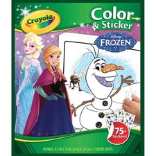 NEW Crayola-Disney Coloring Sticker Book: FROZEN - Includes 75 Stickers