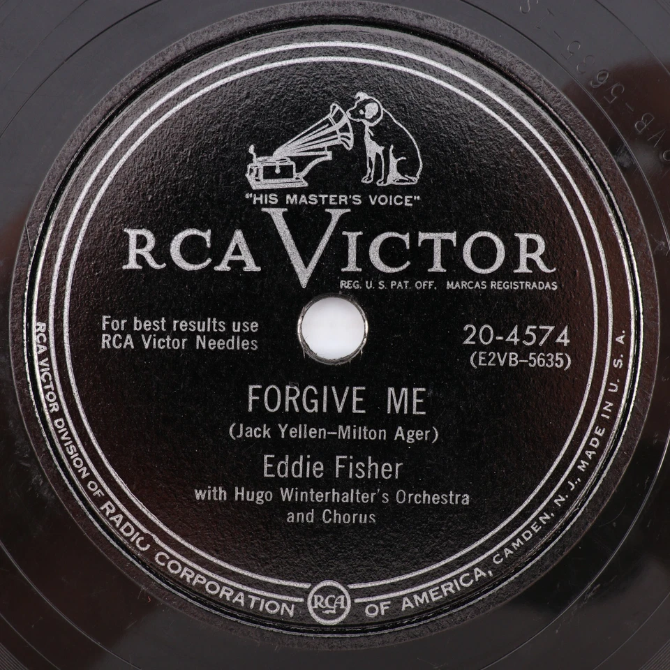 Eddie Fisher - That's The Chance You Take / Forgive Me 1952 10" 78 rpm 20-4574 - Image 3 of 4