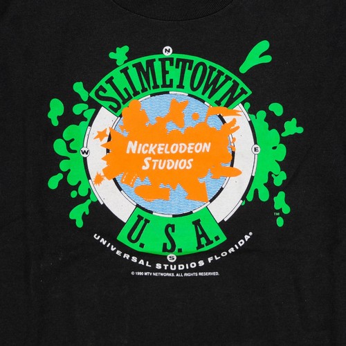 Rare VTG Nickelodeon Slimetown U.S.A. Universal 1990 T Shirt 80s 90s Youth 14-16 - Picture 2 of 4