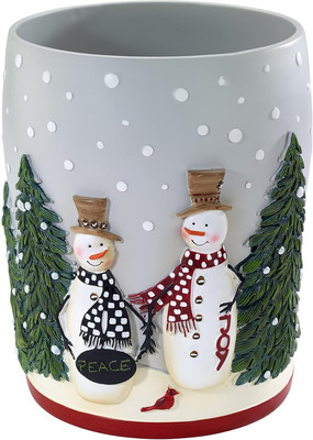 - Waste Basket, Decorative Trashcan, Guest Bathroom Essentials, Holiday Home Dec