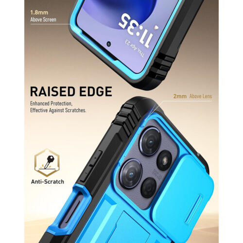 Case For Moto G Power 5G 2025 Built-in screen Slide Camera Cover Kickstand Blue - Picture 7 of 9
