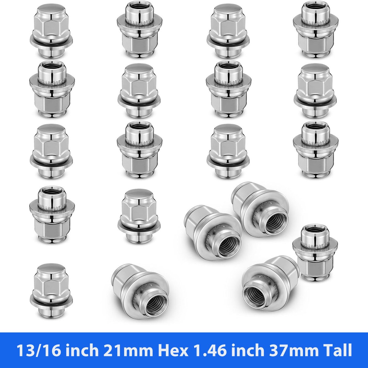 20Pcs Chrome 12x1.25 Mag Lug Nuts For Nissan Pathfinder Infiniti