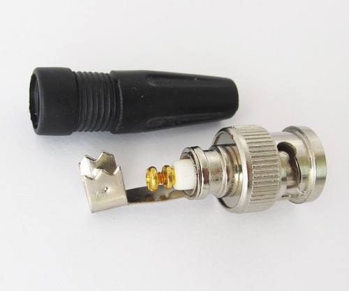10pcs BNC Male Plug Screw Type Coaxial 50ohm Straight CCTV Connector for RG59 - Picture 4 of 6