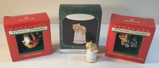 3 Vintage Hallmark Miniature Kitten Cheshire Cat Christmas Ornaments 1988 1998