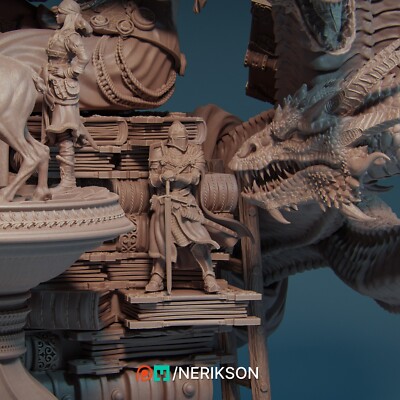 Orinthia the Magical Librarian | 3D Figure | DnD | Pathfinder | Wargaming