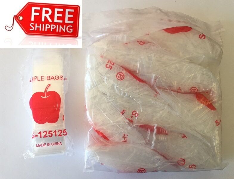 1000 1 x 1 Inch 1"x1" Free Shipping Mini Zip Lock Bags X Inch 1000 Bags