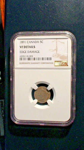 1891 Canada Five Cents NGC VERY FINE SILVER 5C Coin PRICED TO SELL NOW!