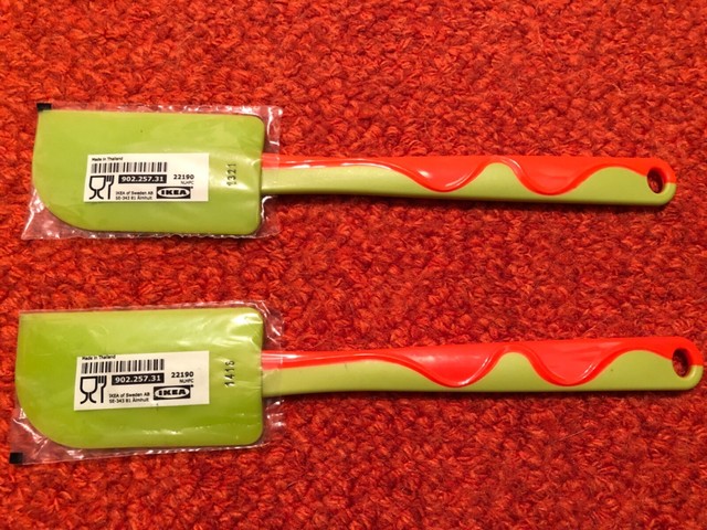 IKEA GUBBRORA Silicone Rubber SPATULA Black White Design on Handle Scraper for sale online | eBay