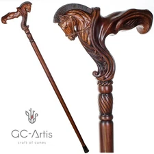 Pegasus Walking Cane Stick for men women Ergonomic Handle Horse Head GC-Artis RH