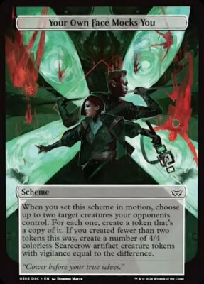 x1 Your Own Face Mocks You - OVERSIZE C MTG Commander: Duskmourn: House of Horro