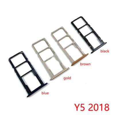 Für Huawei Y5 2018 Prime Nano Dual Sim & SD Karten Tray Slot Halter Ersatz UK