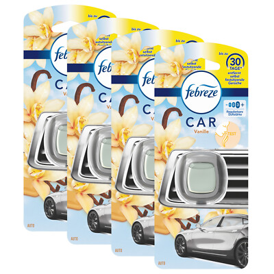 4x Febreze Car Lufterfrischer bis zu 30 Tage Frische Autoduft Vanille 1er Pack