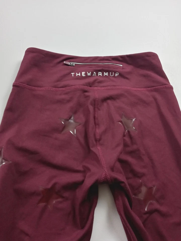 Leggings Jessica Simpson The Warm Up Mujer Talla Pequeña Borgoña Athleisure Foto 3 de 4