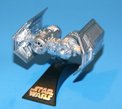 STAR WARS TIE-BOMBER RAW METAL TITANIUM SERIES DIE-CAST LOOSE COMPLETE
