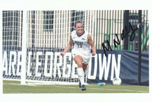 MEAGHAN NALLY signed 4x6 Foto Fußball GEORGETOWN HOYAS Autogramm
