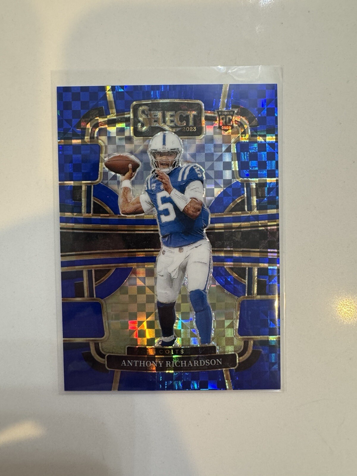 2023 Select Football Anthony Richardson Concourse Blue Checker /199