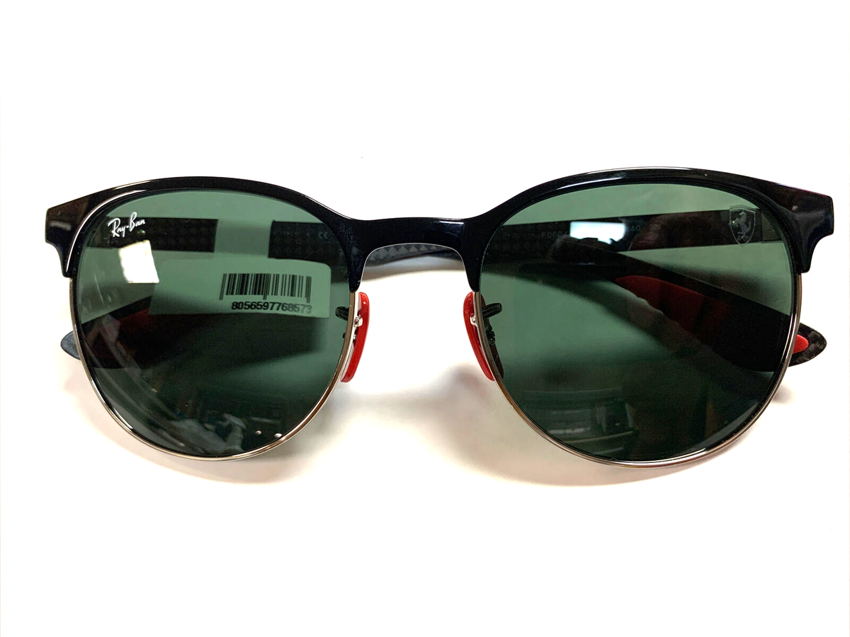 Ray-Ban Ferrari Sunglasses RB8327M F060/71 Green Lens Black/Red 